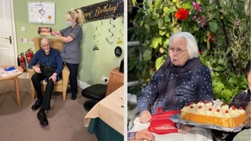 Double birthday celebrations at the Westbury care home